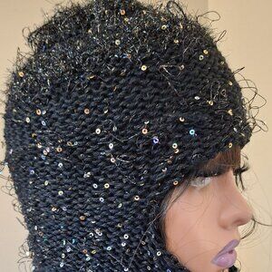 Midnight Riot Knit Balaclava – Artwear with Sequins (1/1)